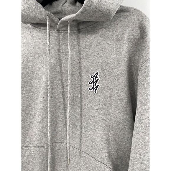 A Ma Maniere Cursive Hoodie Gray Embroidered Cotton Pullover Jordan NWT Sz Small - Picture 3 of 8